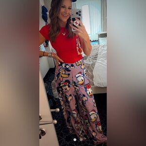 Wild rich kids wide leg pants Disney cruise size medium worn once new condition